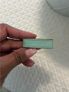 Mint Green Leather Bracelet Charm